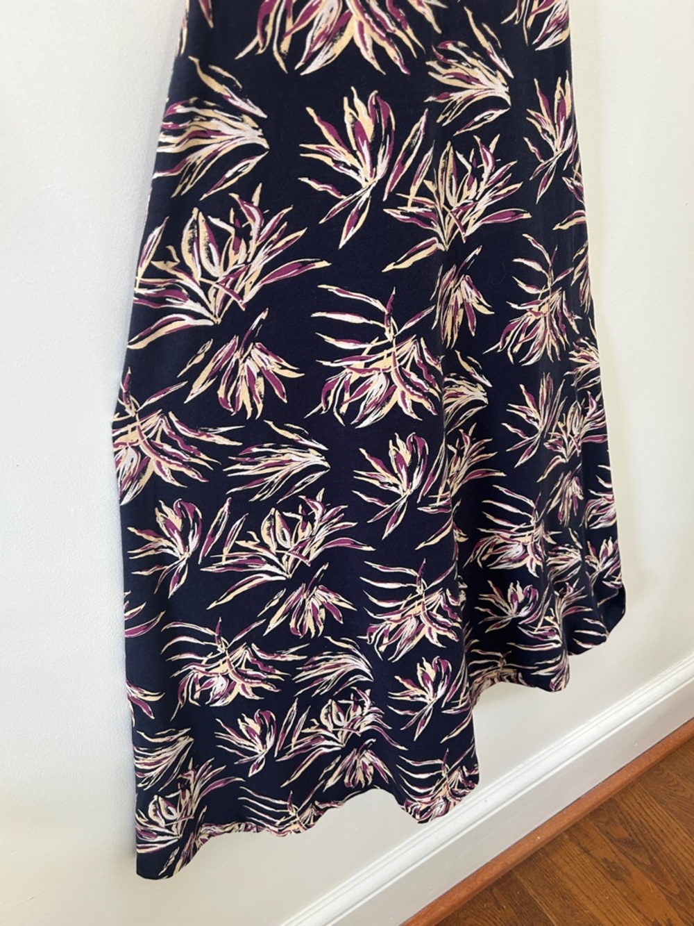Pact Organic Cotton Dress Size S Navy Floral Midi Tank Resortwear Boat - Picture 6 of 15